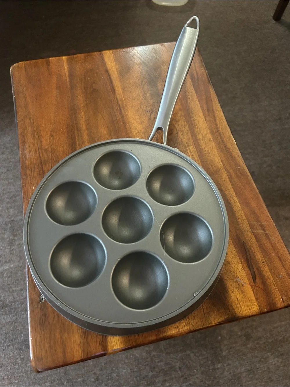 Nordic Wear Ebelskiver Pancake Preferred Tone Cast Aluminum Handle